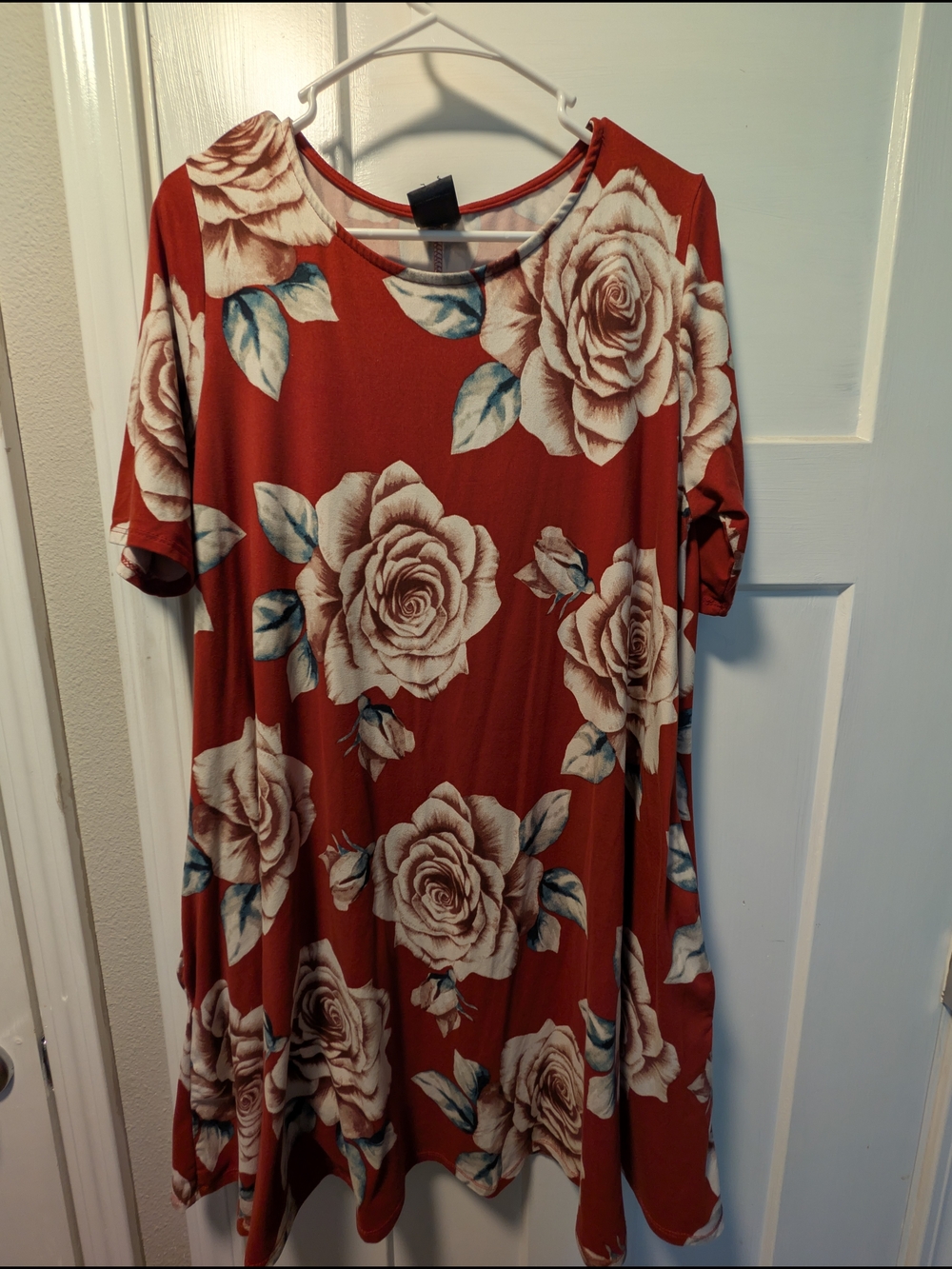 Rust Floral Swing Top - Women's Floral Tunic